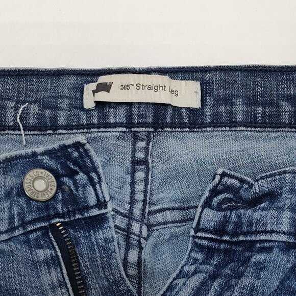 Levis 505 Straight Leg Denim Jeans Women's 8L- W29 L34 Classic Fit Faded Denim - Picture 3 of 8